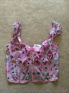 Victoria’s Secret Dream Angels Floral Cap Top Corset - Size M-DD